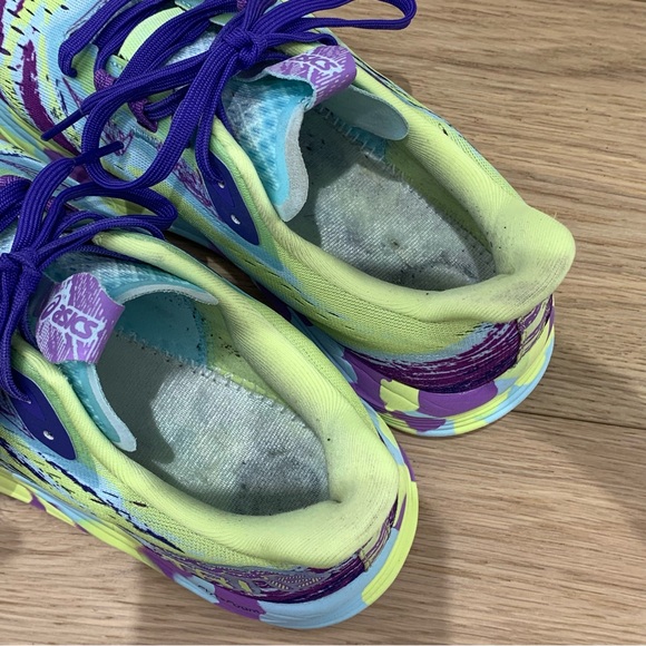 ASICS Noosa Tri 15 Yellow Purple Running Shoes Women’s Size 8 (no insoles) - Picture 7 of 8